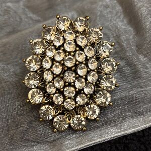 Elegant Gold and Silver Crystal Stretch Ring